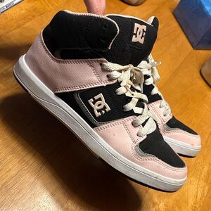 DC High-Top Sneakers in Pink and Black